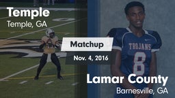 Matchup: Temple  vs. Lamar County  2016