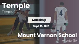 Matchup: Temple  vs. Mount Vernon School 2017