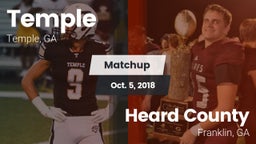 Matchup: Temple  vs. Heard County  2018