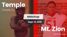 Matchup: Temple  vs. Mt. Zion  2019