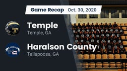 Recap: Temple  vs. Haralson County  2020