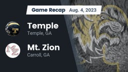 Recap: Temple  vs. Mt. Zion  2023