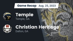 Recap: Temple  vs. Christian Heritage  2023