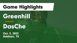 Greenhill  vs DasChe Game Highlights - Oct. 3, 2022