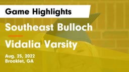 Southeast Bulloch  vs Vidalia Varsity Game Highlights - Aug. 25, 2022