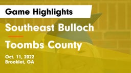 Southeast Bulloch  vs Toombs County  Game Highlights - Oct. 11, 2022