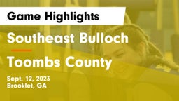 Southeast Bulloch  vs Toombs County  Game Highlights - Sept. 12, 2023