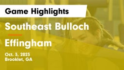 Southeast Bulloch  vs Effingham  Game Highlights - Oct. 3, 2023