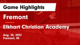 Fremont  vs Elkhart Christian Academy Game Highlights - Aug. 20, 2022