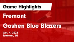 Fremont  vs Goshen Blue Blazers Game Highlights - Oct. 4, 2022