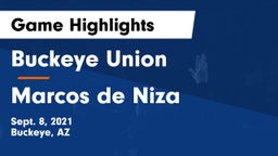 Buckeye Union  vs Marcos de Niza  Game Highlights - Sept. 8, 2021