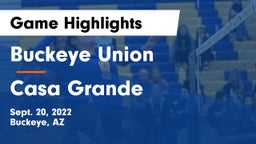 Buckeye Union  vs Casa Grande Game Highlights - Sept. 20, 2022