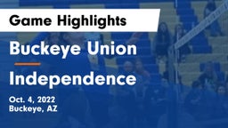 Buckeye Union  vs Independence  Game Highlights - Oct. 4, 2022