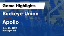 Buckeye Union  vs Apollo  Game Highlights - Oct. 24, 2022