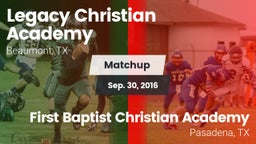 Matchup: Legacy Christian vs. First Baptist Christian Academy 2015