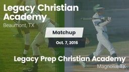 Matchup: Legacy Christian vs. Legacy Prep Christian Academy 2015