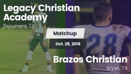 Matchup: Legacy Christian vs. Brazos Christian  2015