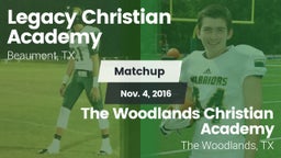 Matchup: Legacy Christian vs. The Woodlands Christian Academy  2015