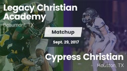 Matchup: Legacy Christian vs. Cypress Christian  2017