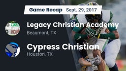 Recap: Legacy Christian Academy  vs. Cypress Christian  2017