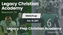 Matchup: Legacy Christian vs. Legacy Prep Christian Academy 2017