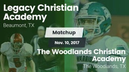 Matchup: Legacy Christian vs. The Woodlands Christian Academy  2017