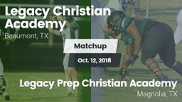 Matchup: Legacy Christian vs. Legacy Prep Christian Academy 2018