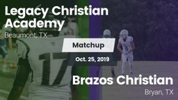 Matchup: Legacy Christian vs. Brazos Christian  2019
