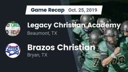 Recap: Legacy Christian Academy  vs. Brazos Christian  2019