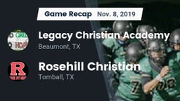Recap: Legacy Christian Academy  vs. Rosehill Christian  2019