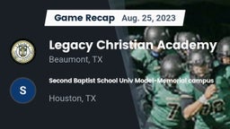 Recap: Legacy Christian Academy  vs. Second Baptist School Univ Model-Memorial campus 2023