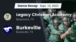 Recap: Legacy Christian Academy  vs. Burkeville  2023