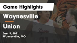 Waynesville  vs Union  Game Highlights - Jan. 5, 2021