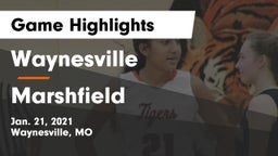 Waynesville  vs Marshfield  Game Highlights - Jan. 21, 2021