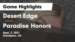 Desert Edge  vs Paradise Honors  Game Highlights - Sept. 2, 2021