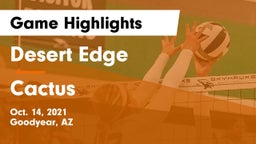 Desert Edge  vs Cactus  Game Highlights - Oct. 14, 2021