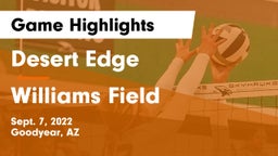 Desert Edge  vs Williams Field  Game Highlights - Sept. 7, 2022