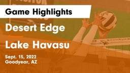 Desert Edge  vs Lake Havasu  Game Highlights - Sept. 15, 2022