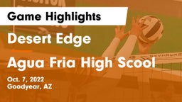 Desert Edge  vs Agua Fria High Scool Game Highlights - Oct. 7, 2022
