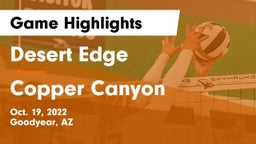 Desert Edge  vs Copper Canyon  Game Highlights - Oct. 19, 2022