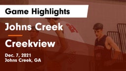 Johns Creek  vs Creekview Game Highlights - Dec. 7, 2021