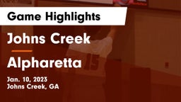 Johns Creek  vs Alpharetta  Game Highlights - Jan. 10, 2023