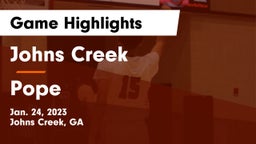 Johns Creek  vs Pope  Game Highlights - Jan. 24, 2023