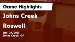 Johns Creek  vs Roswell  Game Highlights - Jan. 27, 2023