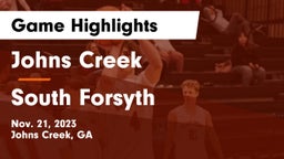 Johns Creek  vs South Forsyth  Game Highlights - Nov. 21, 2023