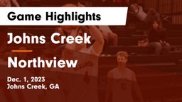 Johns Creek  vs Northview  Game Highlights - Dec. 1, 2023