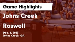 Johns Creek  vs Roswell  Game Highlights - Dec. 8, 2023