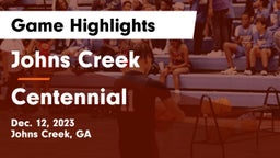 Johns Creek  vs Centennial  Game Highlights - Dec. 12, 2023