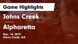 Johns Creek  vs Alpharetta  Game Highlights - Dec. 14, 2019