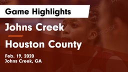 Johns Creek  vs Houston County  Game Highlights - Feb. 19, 2020